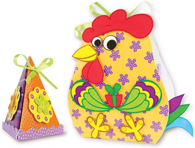 Набор для декорирования двух коробочек "Весёлый петух" - Клевер