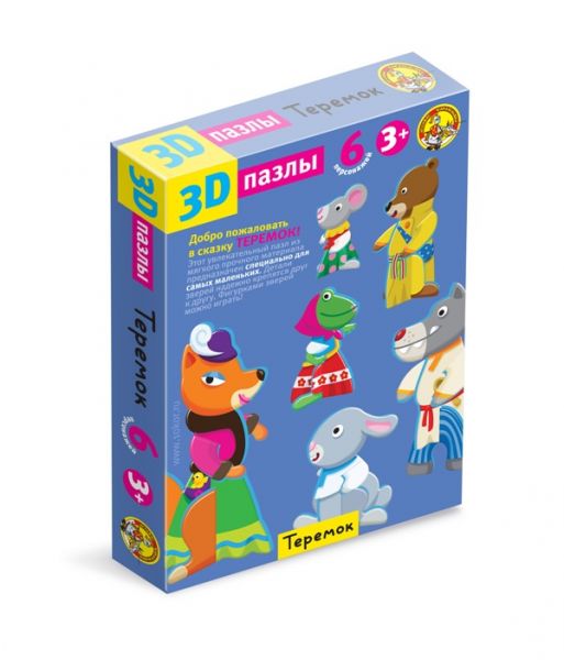 3D-пазлы «Терем-теремок» - Десятое Королевство