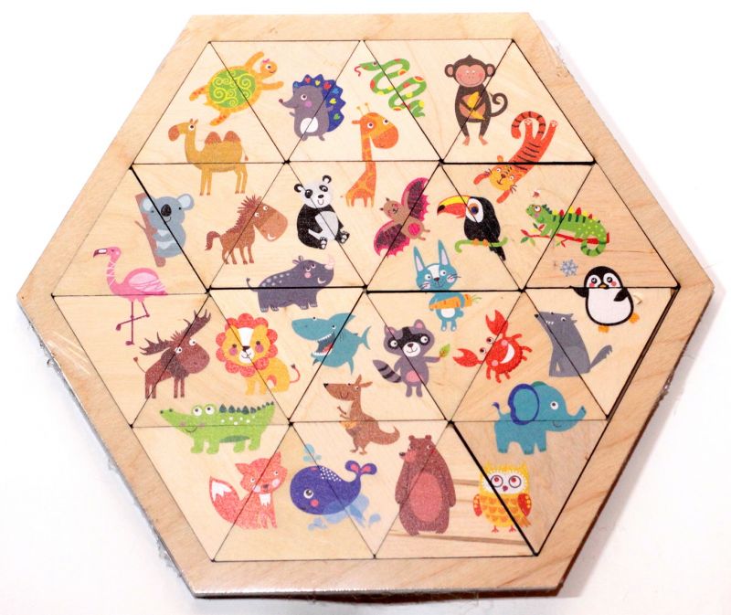 Пазл деревянный «Веселый зоопарк» - Десятое Королевство