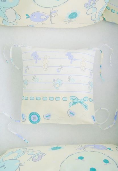 Бортик "Акварель" из 10 подушек - Сонный гномик