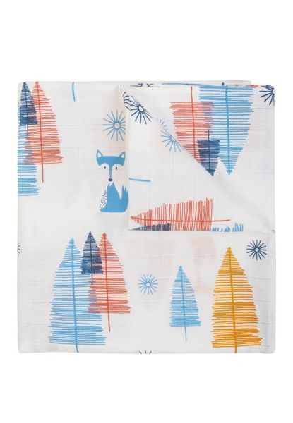 Муслиновая пеленка Елочки 120х120 - Сонный гномик