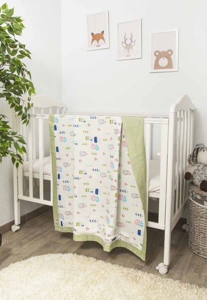 Муслиновый плед "Веточки оливы" - Сонный гномик