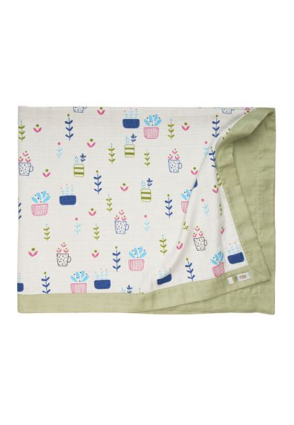 Муслиновый плед "Веточки оливы" - Сонный гномик