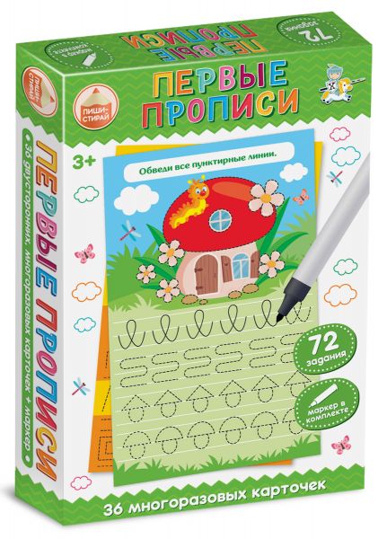 Развивающая игра Пиши-Стирай «Первые прописи» - Десятое Королевство