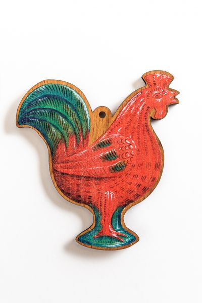 Ёлочная игрушка "Петушок" (скопинская керамика)