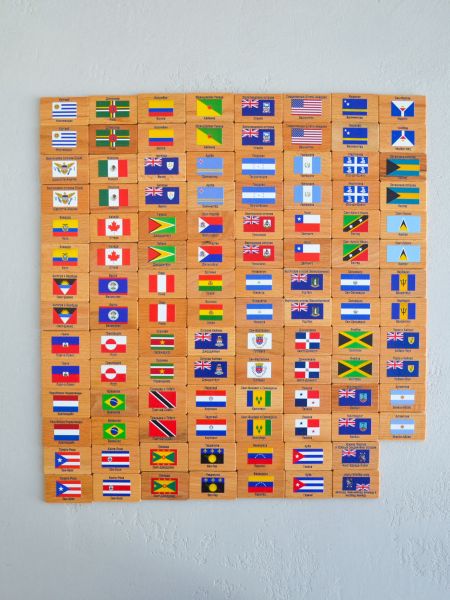 Мемори "Части света. Америка" в деревянной коробочке