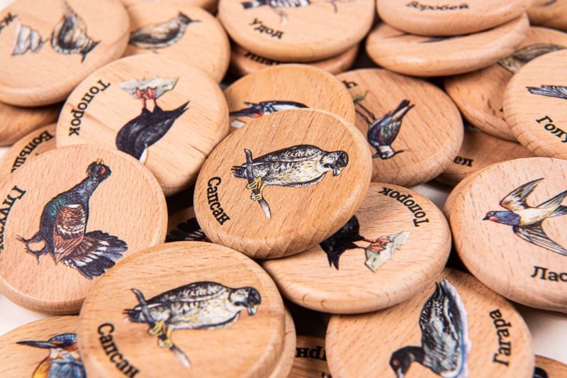 Мемори "Птицы" в тубусе