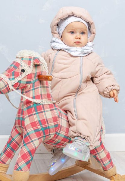 Теплый комбинезон на весну для девочки 6 месяцев - Сонный гномик