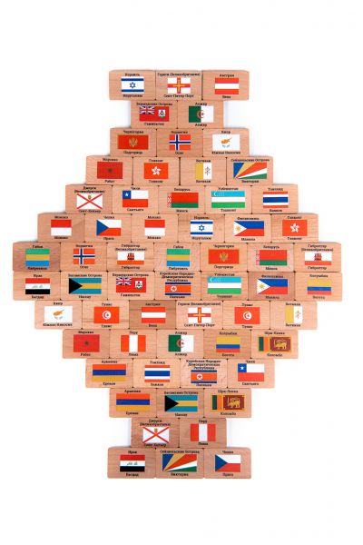 Мемори "Флаги мира Vol.2" в мешочке (хлопок)