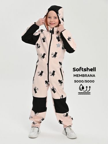 Комбинезон, Весна-Осень, Пион коты на скейте, арт. 210 (92 см)