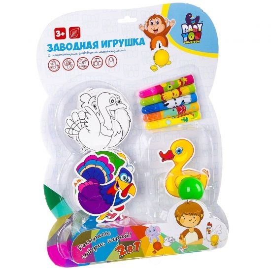 Игровой набор для раскрашивания Bondibon Baby You "Птицы" с заводным механизмом - BONDIBON