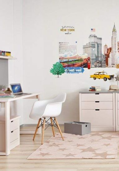 Ковер Звезды оранжево-розовый + наволочка 120*160/50*50 - Lorena Canals