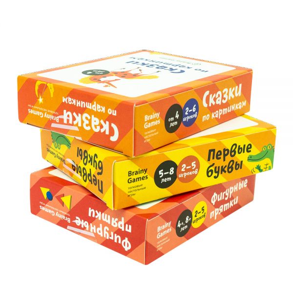 Воображение и чтение, набор обучающих игр - Brainy Games