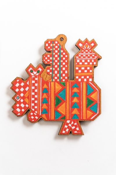 Ёлочная игрушка "Петушок" (каргопольская вышивка)