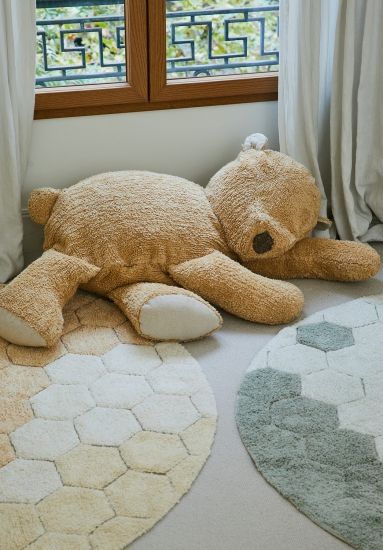 Ковер Медовые соты (золотой) d140 - Lorena Canals