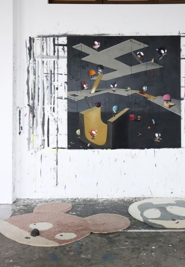 Шерстяной стираемый ковер Miss Mighty Mouse 100*120 - Lorena Canals