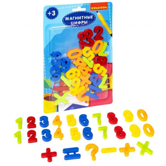 Цифры и знаки магнитные 26 элементов Bondibon - BONDIBON