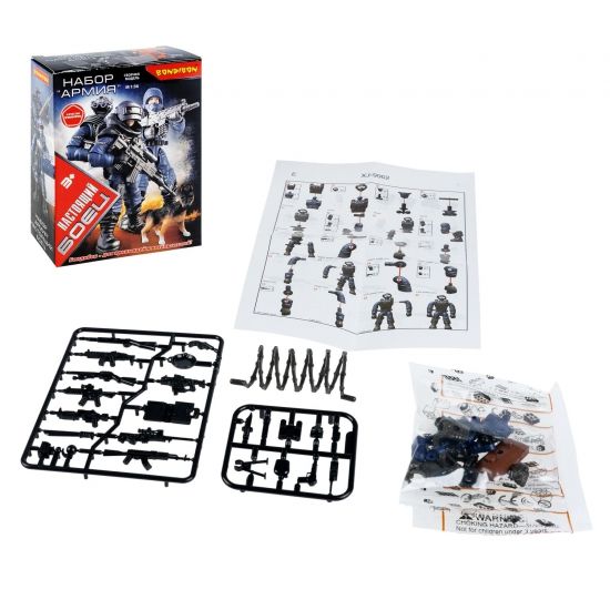 Набор игровой ФИГУРКА СОЛДАТА «НАСТОЯЩИЙ БОЕЦ», 1:36, с оружием и огнеметом, в маске, Bondibon - BONDIBON