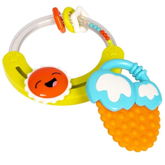 Набор погремушек "КОЛЕЧКО С СОЛНЦЕМ, ЯГОДКА" с прорезывателями Baby You Bondibon - BONDIBON
