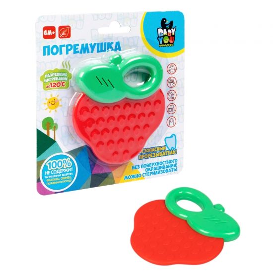 Погремушка прорезыватель "ЯГОДКА", Baby you Bondibon - BONDIBON