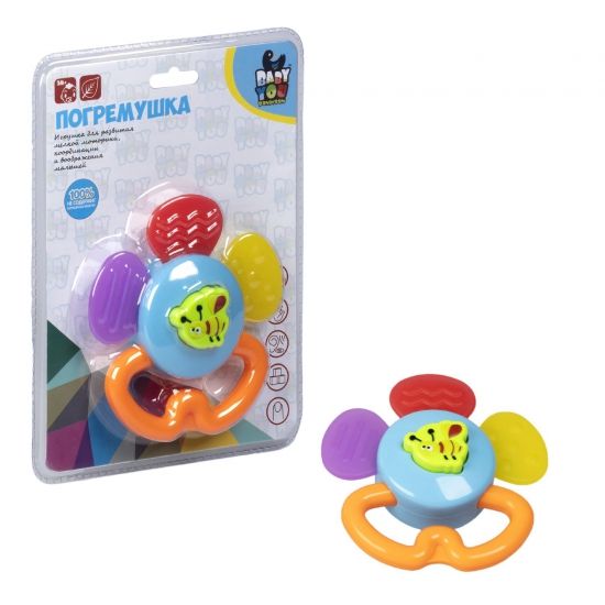 Погремушка Bondibon Baby You "Цветочек" с прорезывателями - BONDIBON