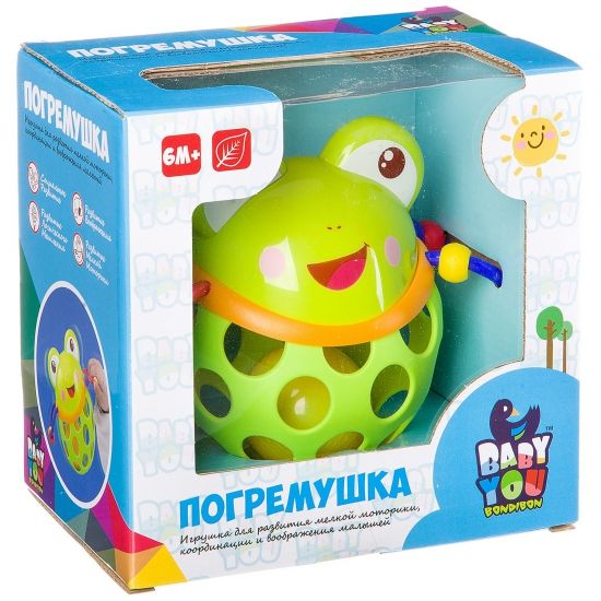 Развивающая погремушка "ЛЯГУШКА" Baby You Bondibon - BONDIBON