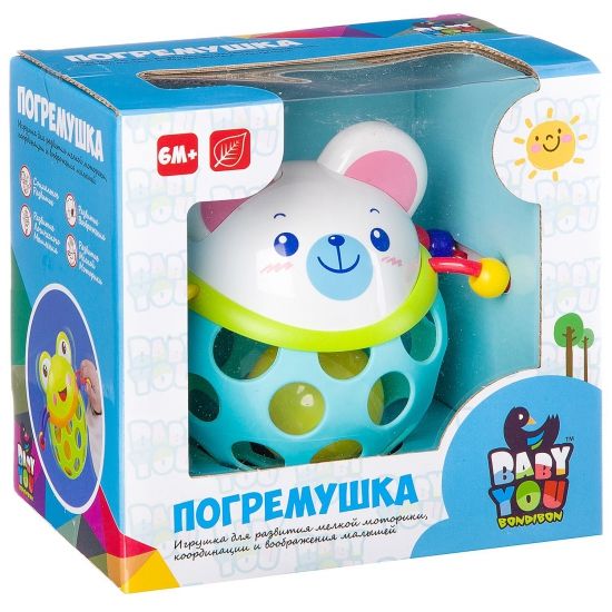 Развивающая погремушка "МИШКА" Baby You Bondibon - BONDIBON