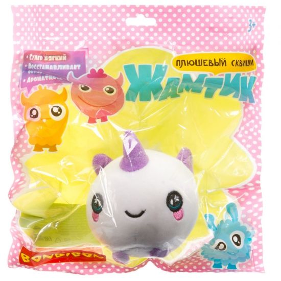 Плюшевый сквиш "ЖАМТИК" единорог, Bondibon - BONDIBON