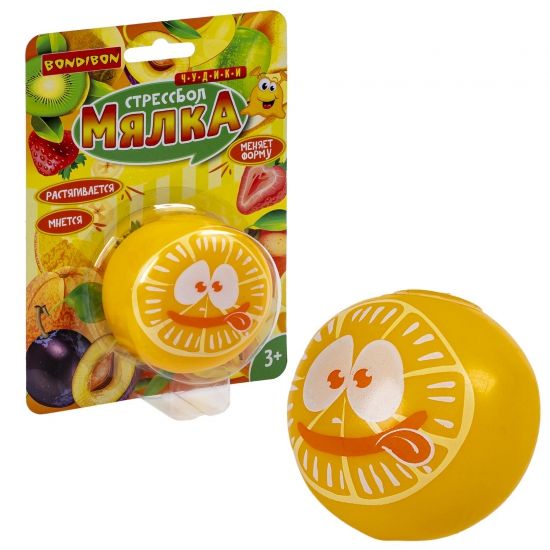 Стрессбол "МЯЛКА" апельсин Bondibon - BONDIBON