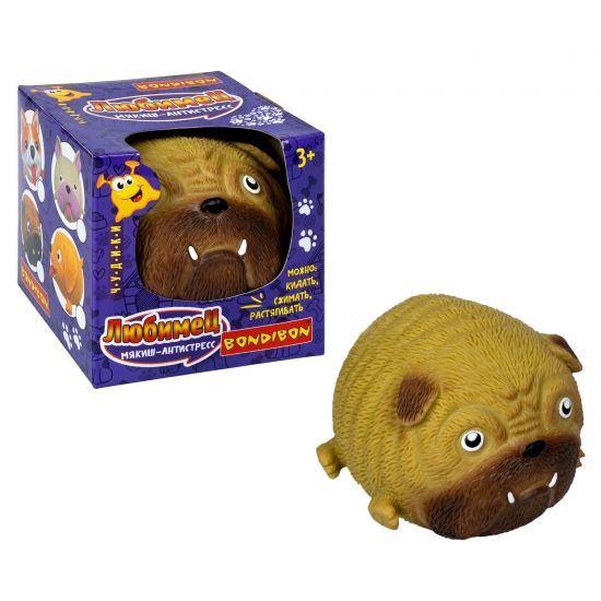 Мякиш-антистресс "ЛЮБИМЕЦ", боксер Bondibon - BONDIBON