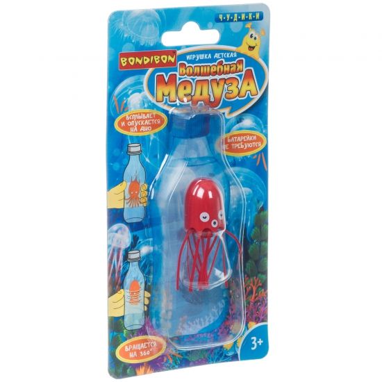 Игрушка забава "Волшебная медуза" красная Bondibon - BONDIBON