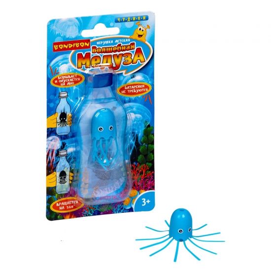 Игрушка забава "Волшебная медуза" синяя Bondibon - BONDIBON
