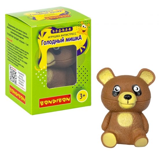 Игрушка антистресс "ГОЛОДНЫЙ МИШКА" Bondibon - BONDIBON