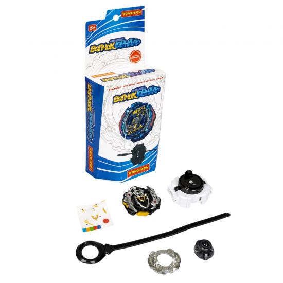 Волчок ТОРНАДО "АХИЛЛЕС" чёрно-серебристый Bondibon - BONDIBON