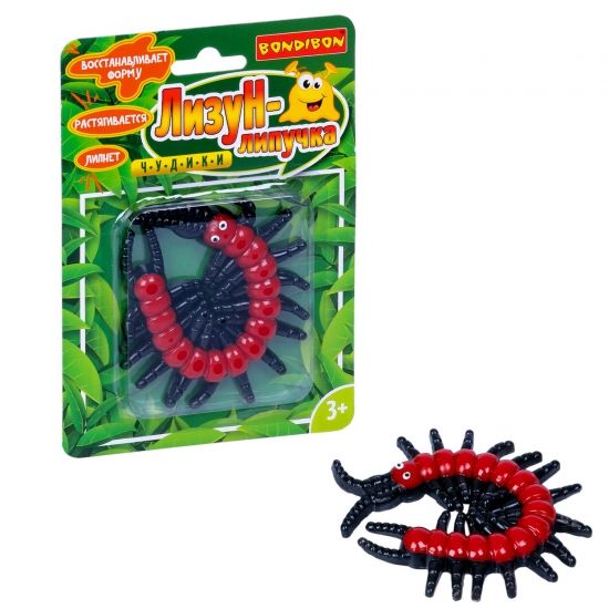 Лизун-липучка "Сороконожка" Bondibon - BONDIBON