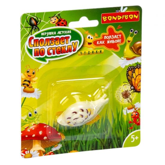 Игрушка забава "Улитка", сползает по стеклу, Bondibon - BONDIBON