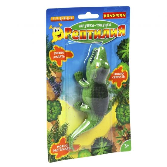 Игрушка-тянучка «РЕПТИЛИЯ», крокодил, Bondibon - BONDIBON
