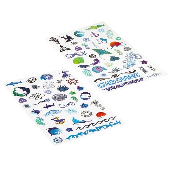 Набор переводных тату Bondibon Eva Moda "Морской бриз" 73 шт. - BONDIBON