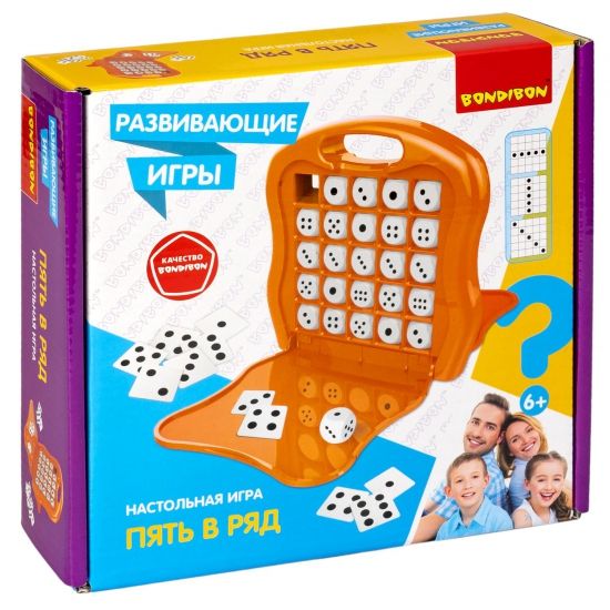 Развивающая настольная игра "ПЯТЬ В РЯД" Bondibon - BONDIBON