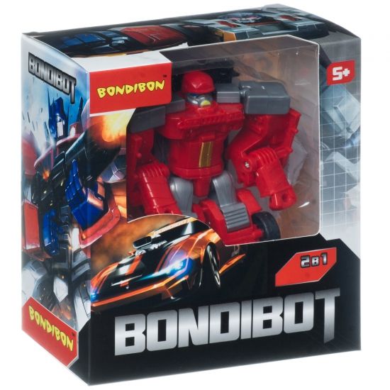 Трансформер Bondibon BONDIBOT 2 в 1 "Робот-пожарная машина" - BONDIBON