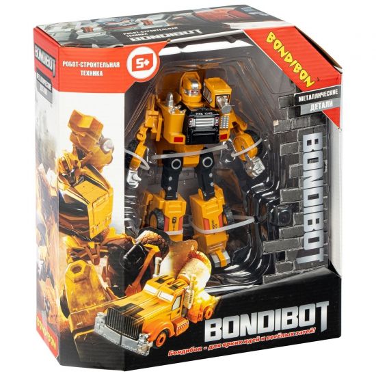 Трансформер с металлическими деталями "BONDIBOT 2в1" робот-самосвал Bondibon - BONDIBON