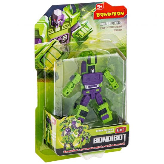 Трансформер "BONDIBOT 2в1" робот-бетономешалка Bondibon - BONDIBON
