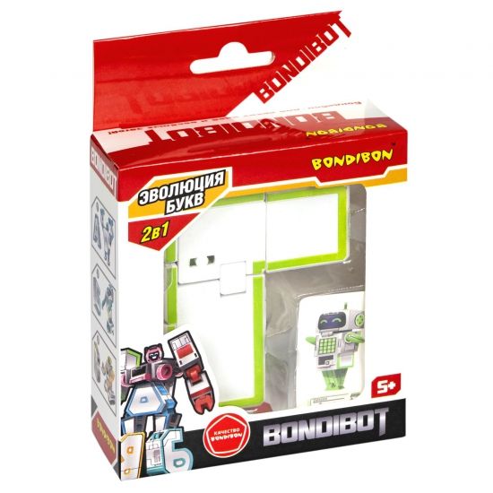 Трансформер "ЭВОЛЮЦИЯ БУКВ 2в1" буква "Г", собери большого робота BONDIBOT Bondibon - BONDIBON