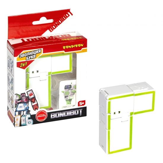 Трансформер "ЭВОЛЮЦИЯ БУКВ 2в1" буква "Г", собери большого робота BONDIBOT Bondibon - BONDIBON