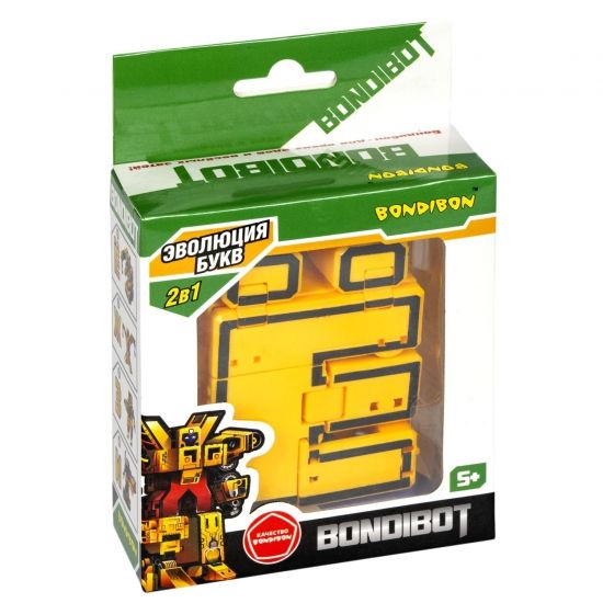 Трансформер "ЭВОЛЮЦИЯ БУКВ 2в1" буква "Ё", собери большого робота BONDIBOT Bondibon - BONDIBON