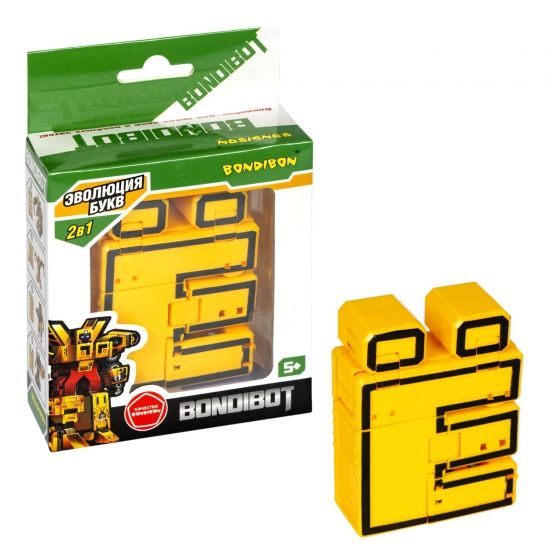 Трансформер "ЭВОЛЮЦИЯ БУКВ 2в1" буква "Ё", собери большого робота BONDIBOT Bondibon - BONDIBON