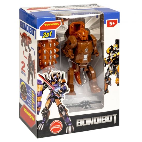 Трансформер "BONDIBOT 2в1" робот с мечом-динозавр анкилозавр Bondibon - BONDIBON