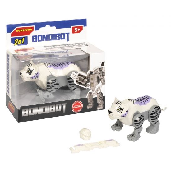 Трансформер "BONDIBOT 2в1" робот-белый тигр Bondibon - BONDIBON
