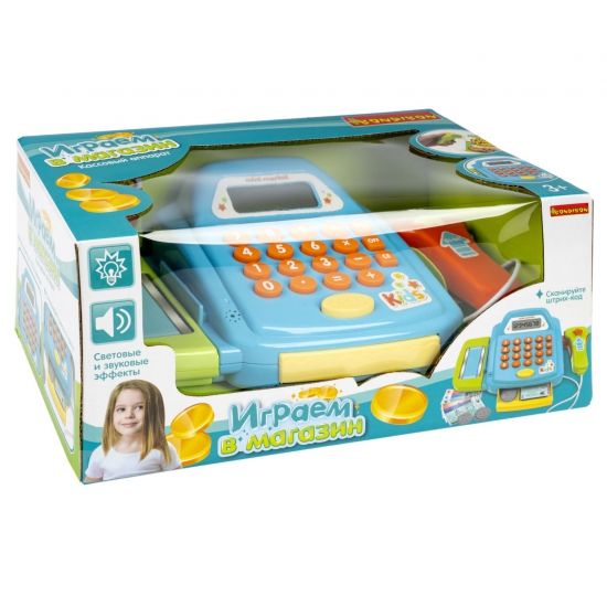 Игровой набор Bondibon "Играем в магазин" с кассовым аппаратом и аксесс. - BONDIBON
