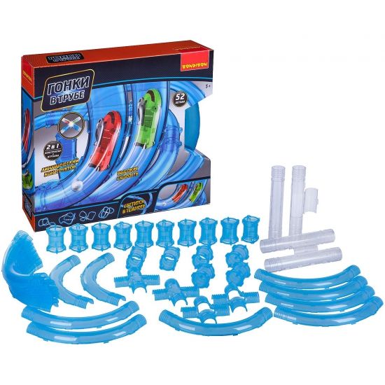Игровой набор Bondibon "Гонки в трубе" 52 дет. - BONDIBON